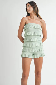 Gaia Ruffled Tube Romper — thumbnail 2