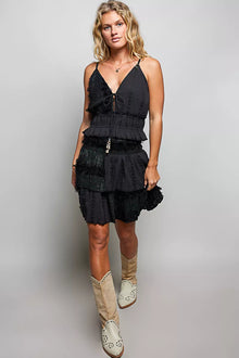 Bastet V-Neck Cotton Ruffled Crop Cami — thumbnail 5