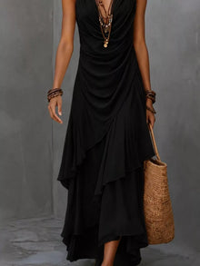 Ishtar Sleeveless Layered Ruffle Hem Maxi Dress — thumbnail 9