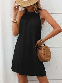 Ishtar Textured Grecian Neck Mini Dress — thumbnail 22