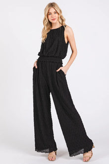 Sekhmet Textured Stretchy Crop Tank and Pants Set — thumbnail 1