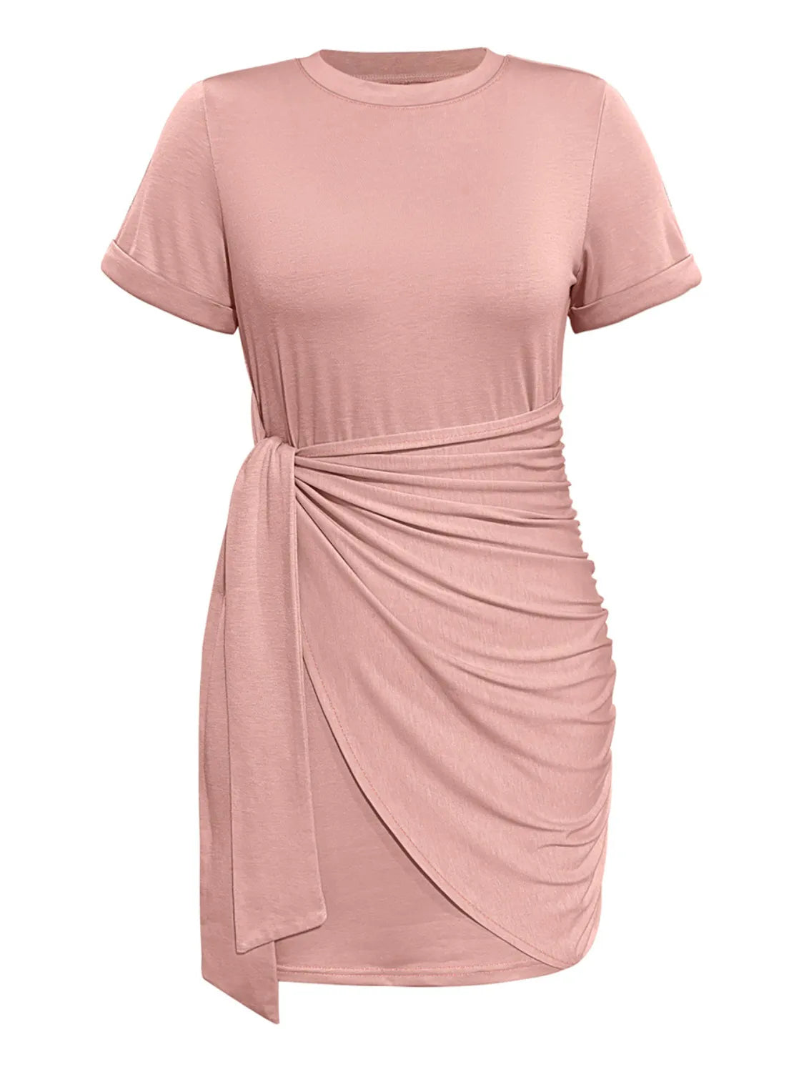 Venus Round Neck Short Sleeve Mini Tee Dress — view 3
