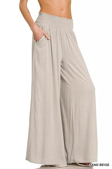 Rhea Smocked Waistband Wide Leg Lounge Pants — thumbnail 1