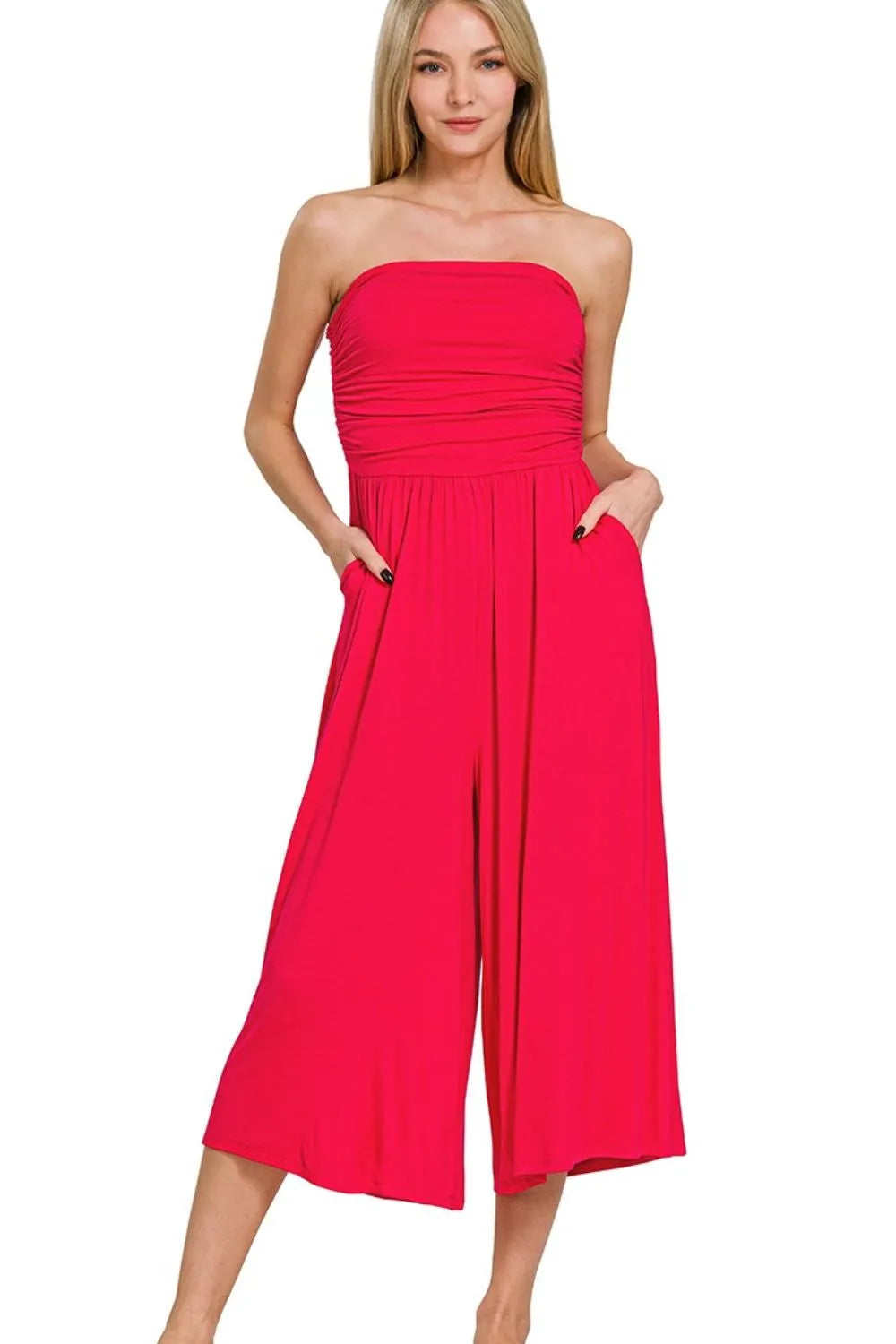 Hera Double Layered Strapless Tube Top Jumpsuit — view 1