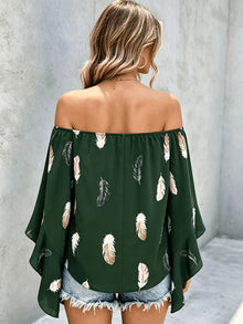 Eir Printed Off Shoulder Blouse — thumbnail 13