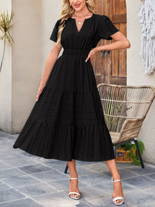 Sekhmet Tiered Notched Short Sleeve Dress — thumbnail 11