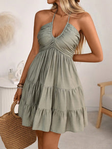 Ishtar Smocked Halter Neck Tiered Dress — thumbnail 15